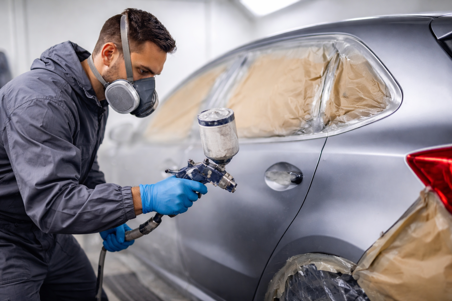 Lackarbeiten in der Werkstatt